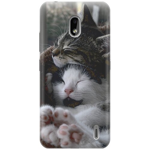 фото Силиконовый чехол на nokia 2.2 / нокиа 2.2 с принтом "отдыхающие котики" gosso