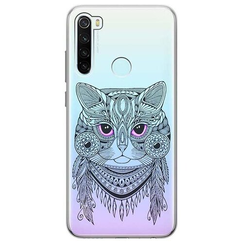 фото Ультратонкий силиконовый чехол-накладка для xiaomi redmi note 8t с 3d принтом "grand cat" gosso