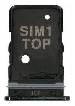 SIM-лоток (сим держатель) для Samsung Galaxy A80 (Dual SIM) Черный