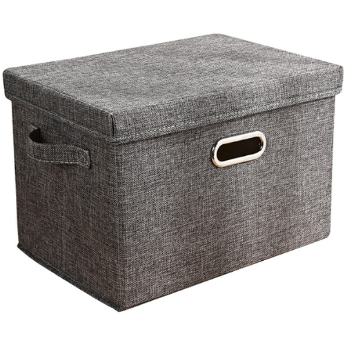 Крытый ящик для хранения вещей / Короб для хранения с крышкой / органайзер для мелочей размер 38х27х27 см