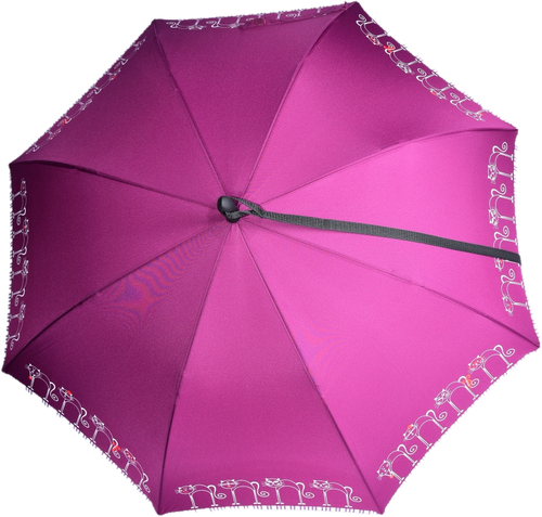 Зонт-трость Nex, полуавтомат, 2 сложения, купол 104 см, 8 спиц, деревянная ручка, для женщин, розовый
