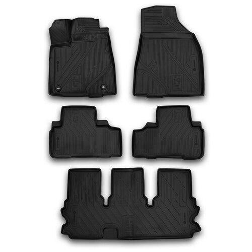 фото Коврики 3d в салон toyota highlander, 2014->, 5 шт. (полиуретан) element