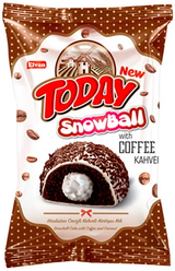 Elvan Кексы Today Snowball (Молочно-кофейный), 45 грамм (блок 24шт)