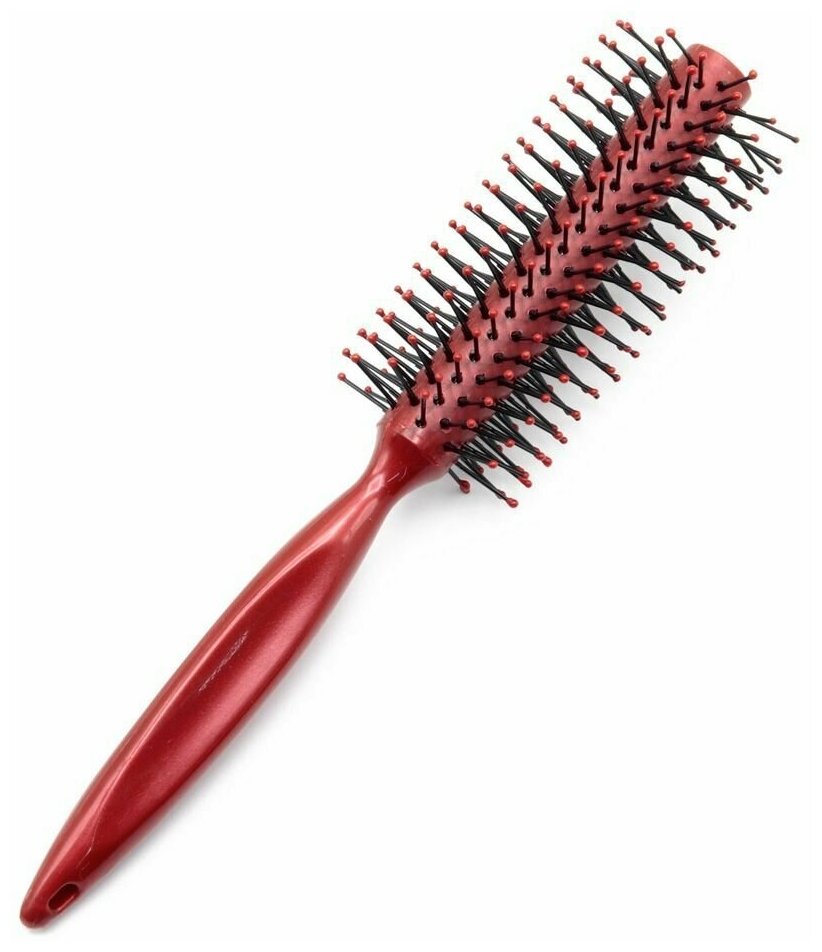 Расческа брашинг для волос, цвет красный, длина 20 см, 1 шт.