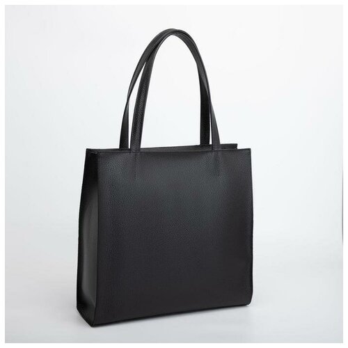 фото Сумка-тоут, отдел на молнии, наружный карман, цвет чёрный mikimarket