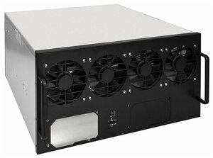 Корпус ExeGate Pro 8-430 (без БП, 2*USB, 4*fan 120мм, места под: 8 видеокарт, 2 БП)