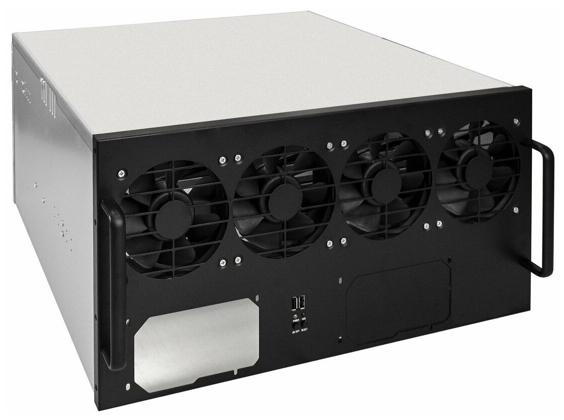 Корпус ATX Exegate черный/серебристый, без БП, 2*USB 2.0, установка в стойку 6U - фото №15