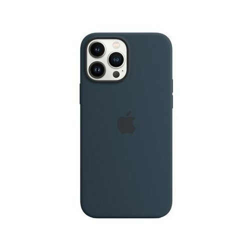 фото Панель-накладка apple silicone case with magsafe abyss blue для iphone 13 pro max