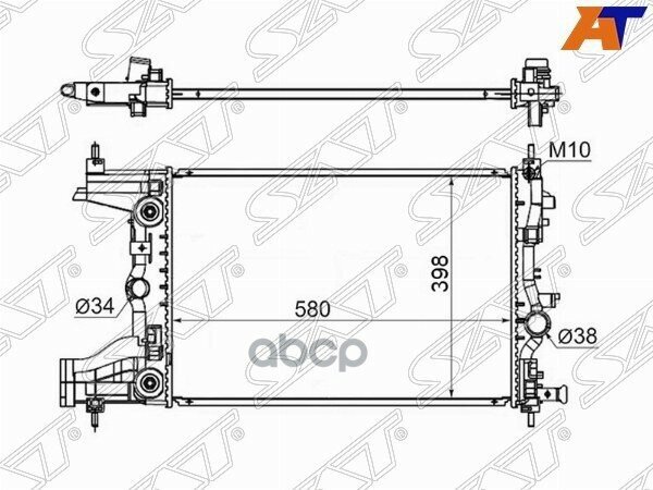 Радиатор Chevrolet Cruze 09-18 / Daewoo Lacetti 08-11 / Opel Astra 09-15 / Zafira 11-16 / Chevrolet Sat арт. SG-CH0006