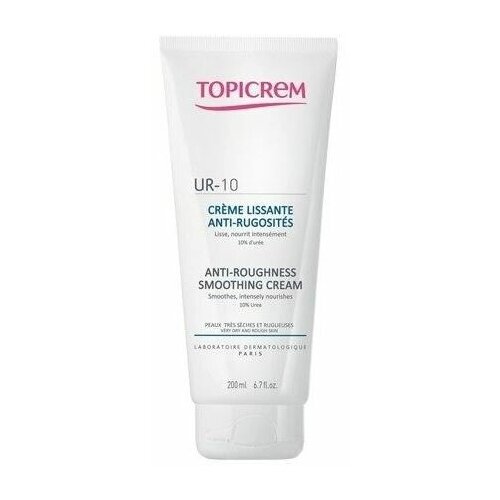 фото Крем topicrem severely dry skin ur-10 anti-roughness smoothing cream, крем смягчающий для огрубевшей кожи тела, 500 мл