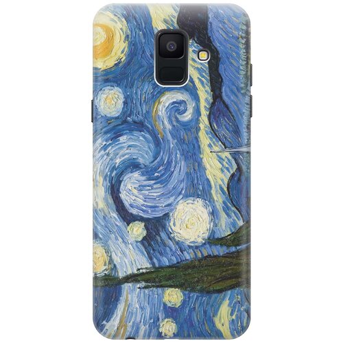 фото Gosso ультратонкий силиконовый чехол-накладка для samsung galaxy a6 (2018) с принтом "звездная ночь"