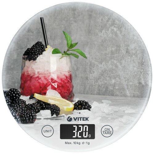 Весы кухонные VITEK Harmony VT-8025 до 10кг стекло