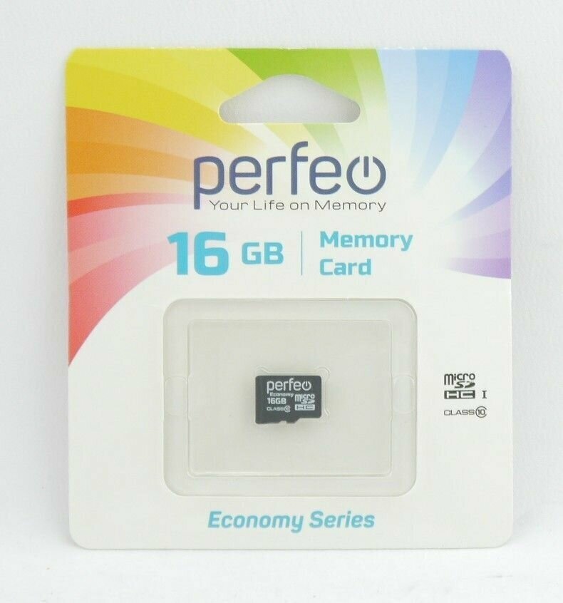 Карта памяти Perfeo microSD 16GB High-Capacity (Class 10) w/o Adapter economy series (PF16GMCSH10ES) - фото №4