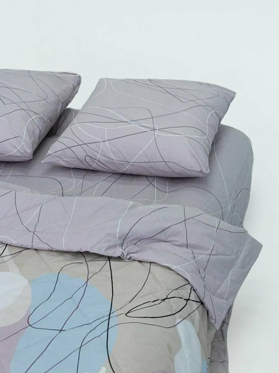 Комплект с одеялом DonCotton "Абстракция", 1.5 спальный - фотография № 3