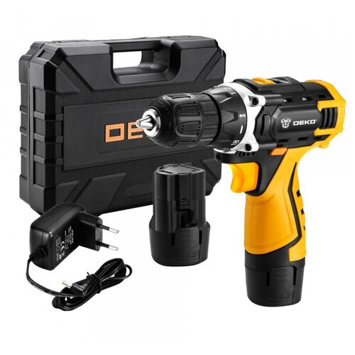 DEKO Аккумуляторная дрель 12В набор 63 инструмента в кейсе DKCD12FU-Li 20Ahx2 63 tools 341500₽