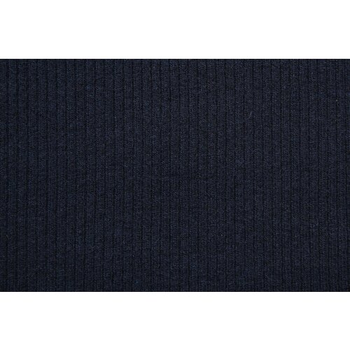 Ткань Трикотаж шерстяной тёмно-синий, лапша, ш130см, 0,5 м