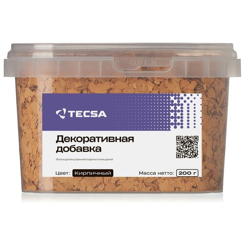 Декоративная добавка для жидких обоев Tecsa, кирпичный, 200 г.