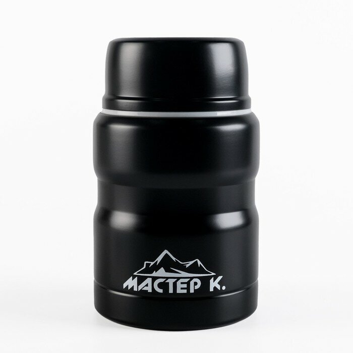 Термос для еды "Мастер К", 500 мл, сохраняет тепло 8 ч, 10 х 15.5 см, чёрный - фотография № 2