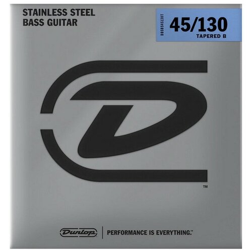 фото Dunlop super bright steel dbsbs45130t струны для 5 струнной бас-гитары, tapered, 45-130