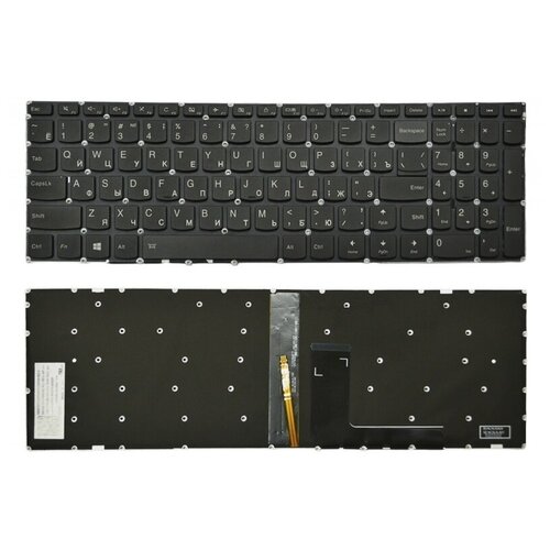 Клавиатура для ноутбука Lenovo IdeaPad V110-15AST 510-15ISK черная с подсветкой 1900₽