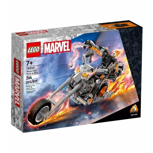 конструктор lego racers 8184 сдвоенный гонщик экстремал rc Конструктор Lego Marvel Призрачный гонщик: мех и мотоцикл - Lego [76245-L]