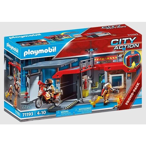 фото Конструктор playmobil мобильная пожарная станция (take along fire station), арт.71193
