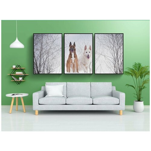 фото Набор модулных постеров для интерьера "зима, снег, холодная" 60x90 см. в тубусе, без рамки lotsprints