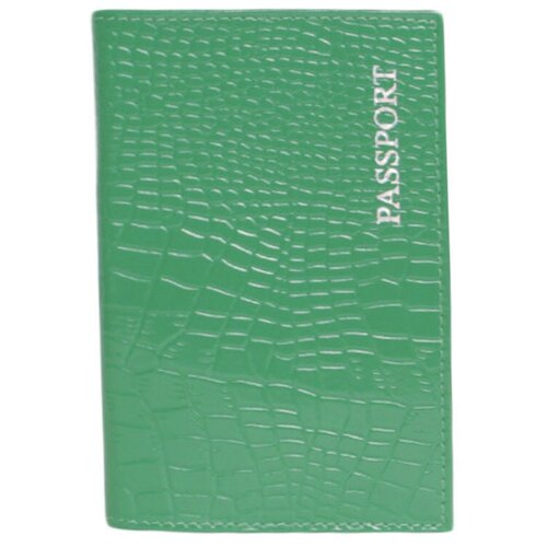 Обложка Шарпей, натуральная кожа, зеленый