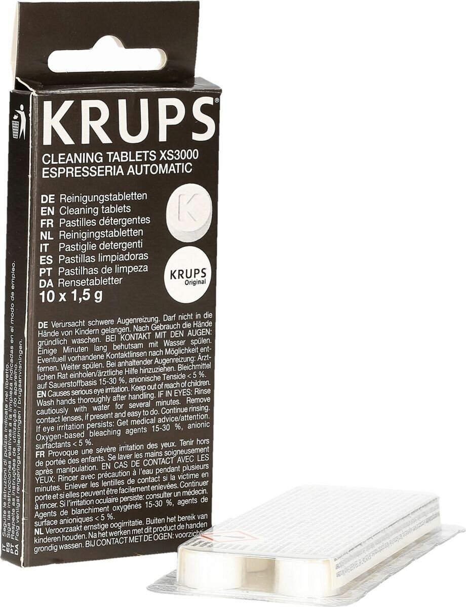 Для очистки от кофейных масел XS3000 Krups, 15 г, 10 шт.