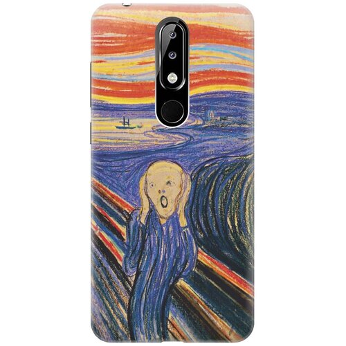 фото Gosso ультратонкий силиконовый чехол-накладка для nokia 5.1 plus / x5 (2018) с принтом "крик"