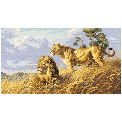 фото Набор для вышивания classic design арт.4400 "львы в саванне" 51х29 см