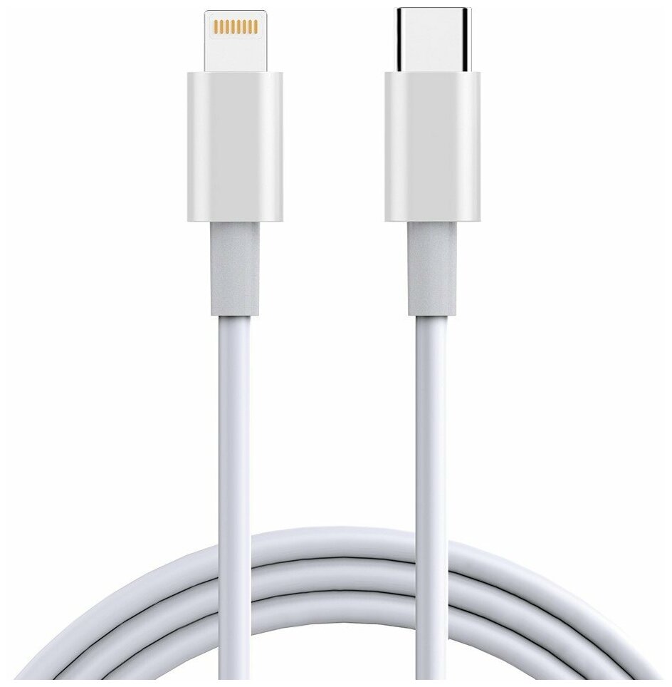 Кабель W.O.L.T. WLTCABCL02WHT (USB Type-C - Lightning 1.8 метра MFI ПВХ цвет белый)