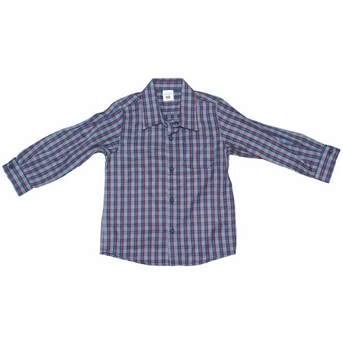 фото Рубашка, размер 104, синий нет бренда
