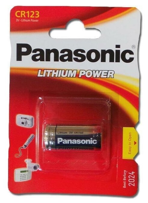 Батарейка Panasonic Lithium Power CR123