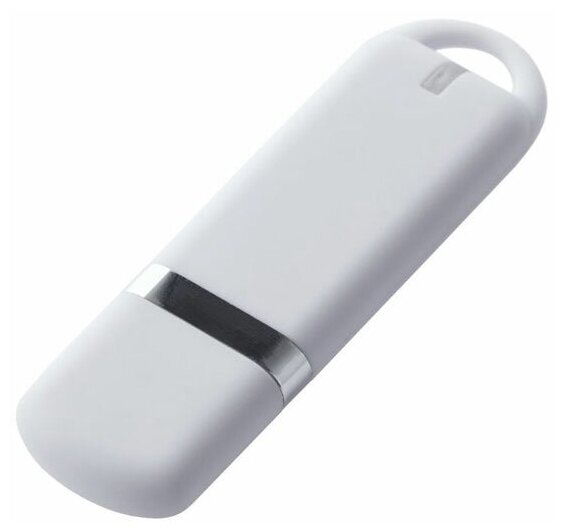 USB-флешка на 32 ГБ с покрытием soft-touch, белый