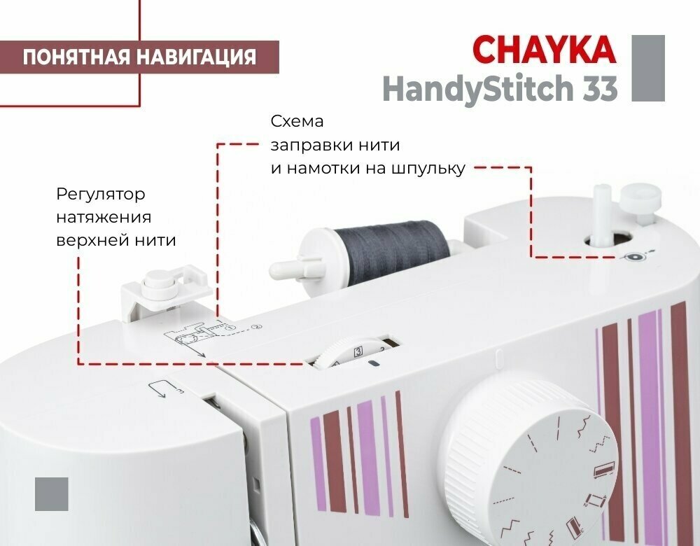 Швейная машина HANDYSTITCH 33 CHAYKA - фото №8