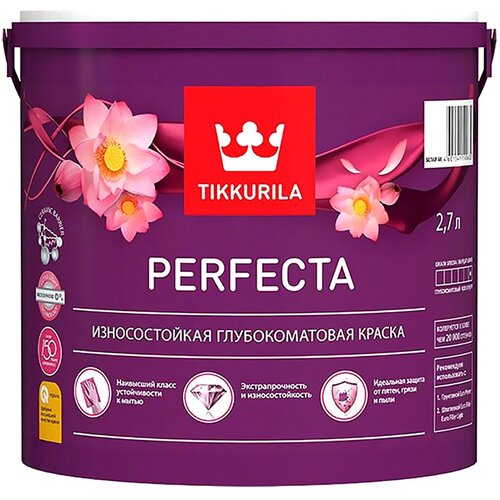 Краска интерьерная Perfecta (Перфекта) TIKKURILA 2,7л бесцветный (база С)