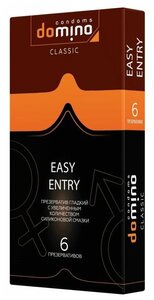 Презервативы с увеличенным количеством смазки DOMINO Classic Easy Entry - 6 шт.