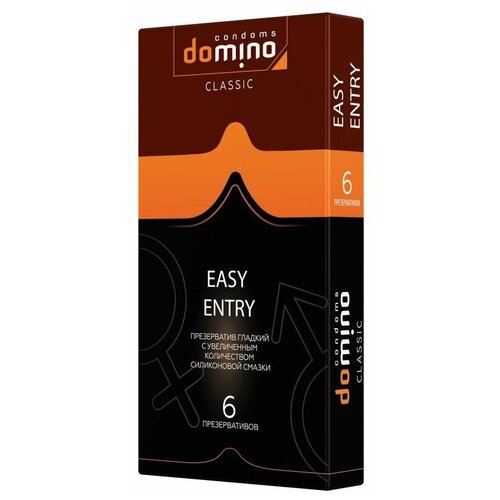 Презервативы с увеличенным количеством смазки DOMINO Easy Entry - 6 шт.