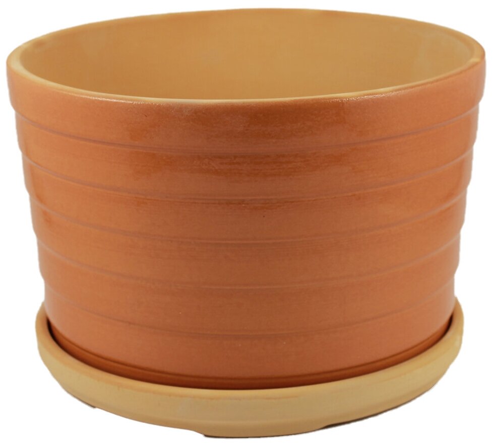 фото Цветочный горшок "Риф" с поддоном d18см, h12см, 2л