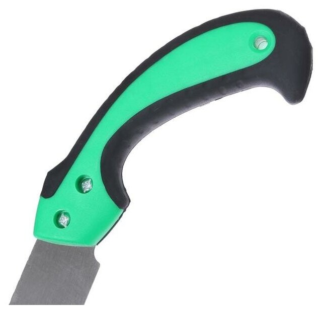Ножовка КНР садовая, 420 мм, пластиковая ручка, зеленая (5259807) - фотография № 3