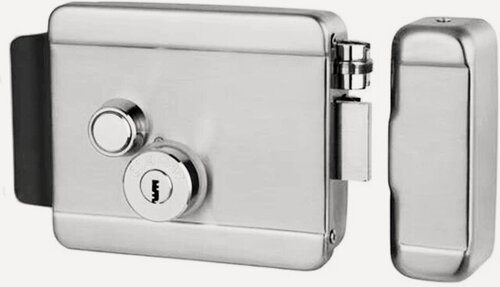 Изображение товара Электромеханический замок Atix AT-L-1EM/SS из нержавеющей стали, цвет серебро