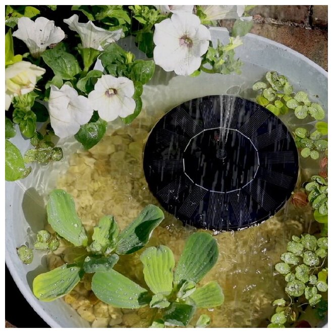 фото Kaemingk Плавающий фонтан Spruzzo Loconte 16 см на солнечной батарее 893017