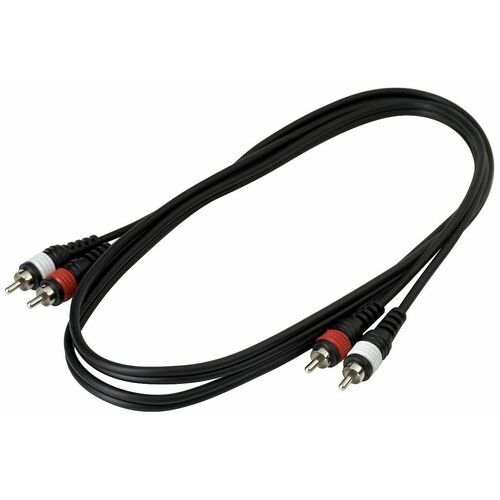 Rockcable RCL 20942 D4 шнур 2 x RCA - 2 x RCA, 1,5 м коммутационный кабель klotz ay3 0300 джек 6 35 2x rca 3 м