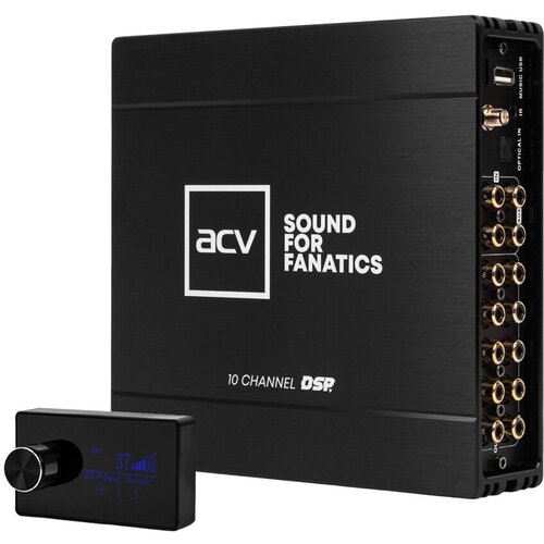 10-канальный процессор DSP со встроенным усилителем ACV DSP10HD 25150₽