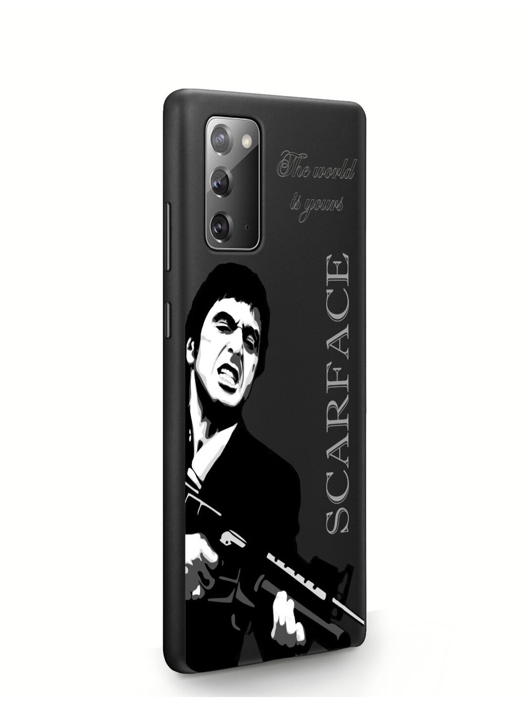 Черный силиконовый чехол MustHaveCase для Samsung Galaxy Note 20 Scarface Tony Montana/ Лицо со шрамом для Самсунг Галакси Ноут 20 Противоударный