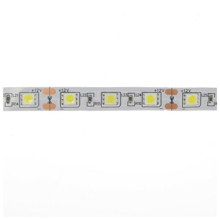 Светодиодная лента Ecola 1 м, IP20, SMD5050, 60 LED/м, 14.4 Вт/м, 12 В, 6000К - фотография № 5