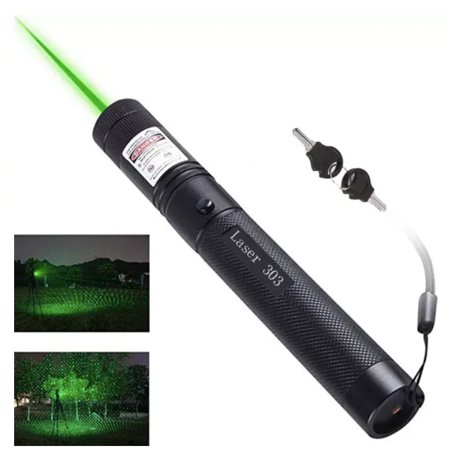 Лазерная указка мощная зеленый лучи дальность до 2000 метров Green Laser 303 - фотография № 4