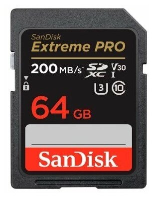 Карта памяти SanDisk Extreme Pro SDXC UHS Class 3 V30 200MB/s 128GB