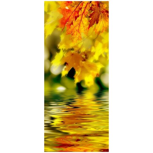 Самоклеящиеся фотообои Осенний ручей, размер: 90x210 см